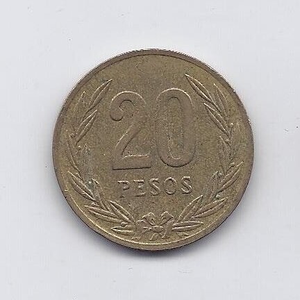 COLOMBIA 20 PESOS 1987 KM # 271 VF