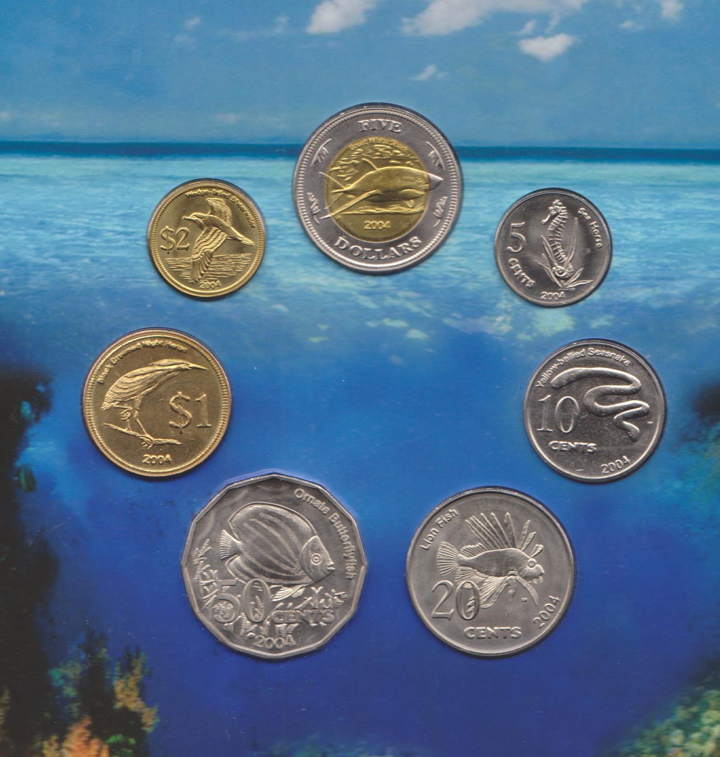 Keeling - Cocos islands 2004 official mint coins set ...