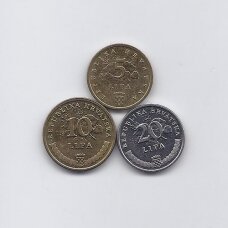 KROATIJA 2015 m. 3 monetų rinkinys