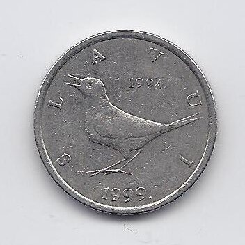 CROATIA 1 KUNA 1999 KM # 9.2 VF 1