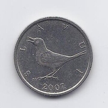 CROATIA 1 KUNA 2007 KM # 9.1 VF 1