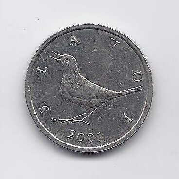 CROATIA 1 KUNA 2001 KM # 9.1 VF 1