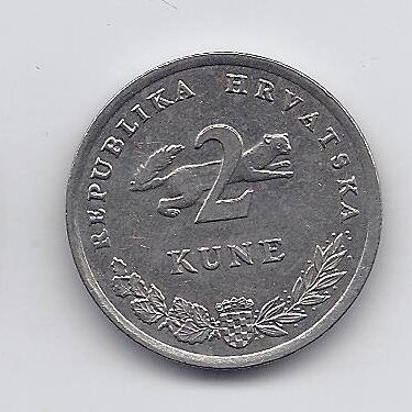 CROATIA 2 KUNA 1993 KM # 10 VF