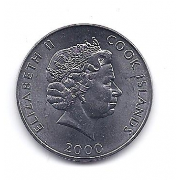 COOK ISLANDS 5 CENTS 2000 KM # 369 UNC 1