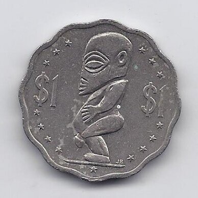 COOK ISLANDS 1 DOLLAR 1988 KM # 37 VF