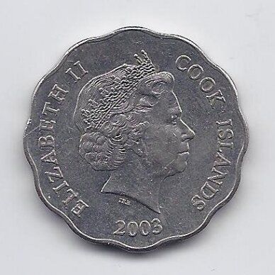 COOK ISLANDS 1 DOLLAR 2003 KM # 416 VF 1