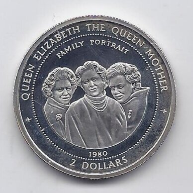 KUKO SALOS 2 DOLLARS 1997 KM # 436 PROOF 1980 m. nuotrauka
