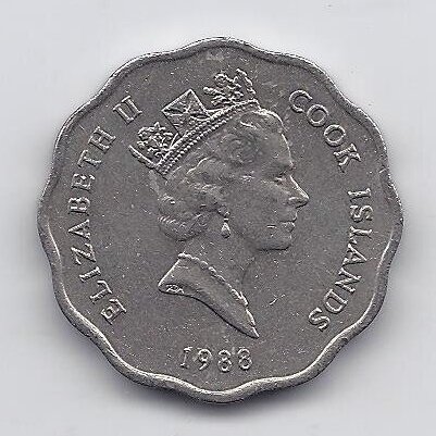COOK ISLANDS 1 DOLLAR 1988 KM # 37 VF 1