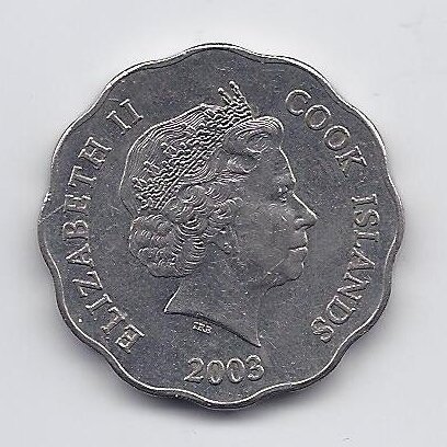 COOK ISLANDS 1 DOLLAR 2003 KM # 416 VF 1