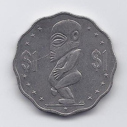 COOK ISLANDS 1 DOLLAR 2003 KM # 416 VF