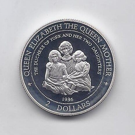 KUKO SALOS 2 DOLLARS 1997 KM # 376 PROOF 1936 m. nuotrauka