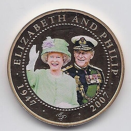 COOK ISLANDS 1 DOLLAR 2007 KM # new UNC Diamond Wedding