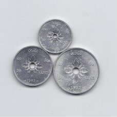 LAOSAS 1952 m. trijų monetų rinkinys