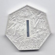 LATVIJA 1 LATS 2007 KM # 84 PROOF Skaičių moneta (neideali)