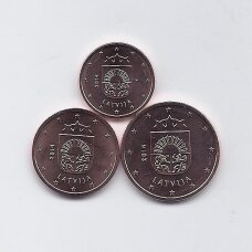 LATVIJA 2014 m. trijų monetų euro centų rinkinys