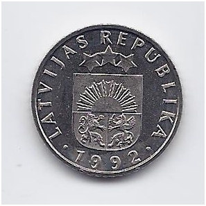 LATVIJA 50 SANTIMU 1992 KM # 13 UNC 1