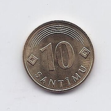 LATVIA 10 SANTIMU 1992 KM # 17 UNC