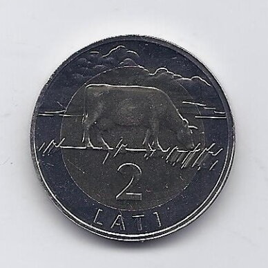 LATVIJA 2 LATI 2003 KM # 38 UNC