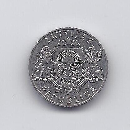 LATVIA 1 LATS 2007 KM # 12 UNC 1