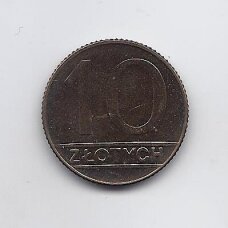 POLAND 10 ZLOTYCH 1989 Y # 152.2 F/VF POLAND 10 ZLOTYCH 1989 Y # 152.2 F/VF