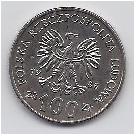 POLAND 100 ZLOTYCH 1988 Y # 183 XF 1