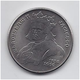 POLAND 500 ZLOTYCH 1989 Y # 194 XF Wladysław II Jagiello