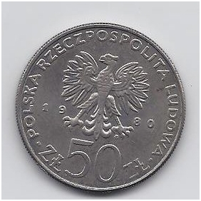 POLAND 50 ZLOTYCH 1980 Y # 114 VF Boleslaw I Chrobry 1