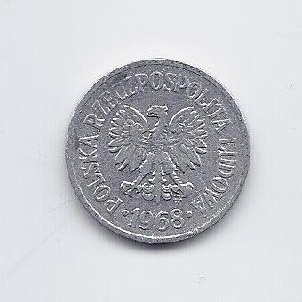 POLAND 10 GROSZY 1968 Y # AA47 VF 1