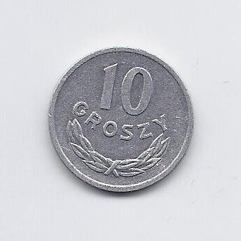 POLAND 10 GROSZY 1966 Y # AA47 VF