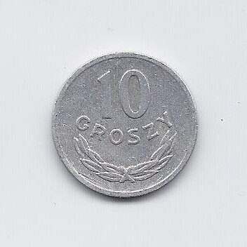 POLAND 10 GROSZY 1973 Y # AA47 VF