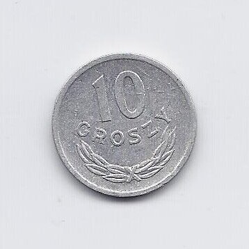 POLAND 10 GROSZY 1974 Y # AA47 VF