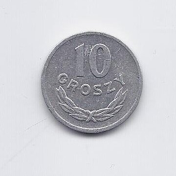 POLAND 10 GROSZY 1968 Y # AA47 VF