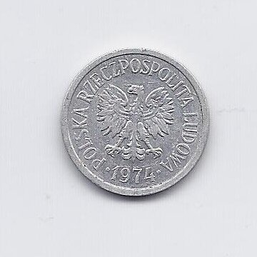 POLAND 10 GROSZY 1974 Y # AA47 VF 1