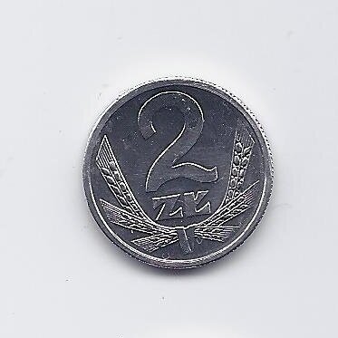 POLAND 2 ZLOTE 1990 Y # 80.3 UNC