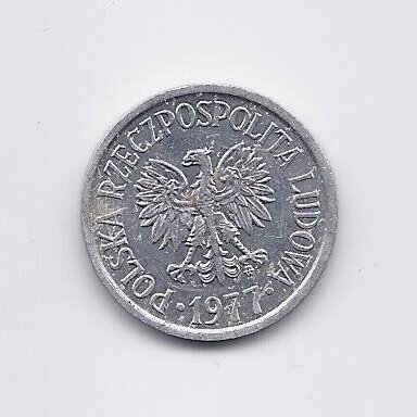 POLAND 20 GROSZY 1977 Y # 47A VF 1