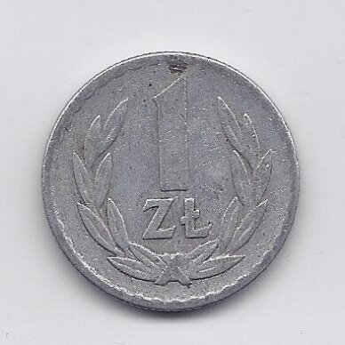POLAND 1 ZLOTY 1966 Y # 49.1 VF