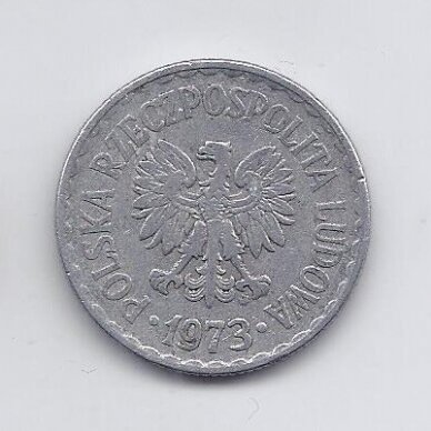 POLAND 1 ZLOTY 1973 Y # 49.1 VF 1