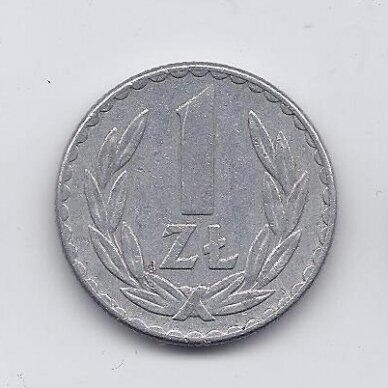 POLAND 1 ZLOTY 1976 Y # 49.1 VF