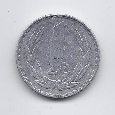 POLAND 1 ZLOTY 1977 Y # 49.1 VF