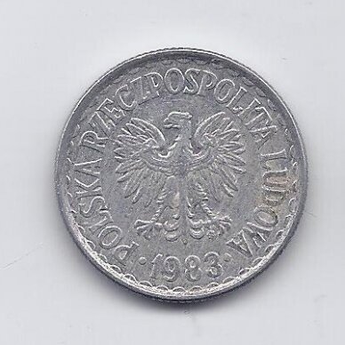 POLAND 1 ZLOTY 1983 Y # 49.1 VF 1