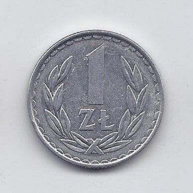 POLAND 1 ZLOTY 1986 Y # 49.2 VF