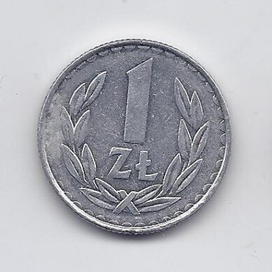 POLAND 1 ZLOTY 1987 Y # 49.2 VF