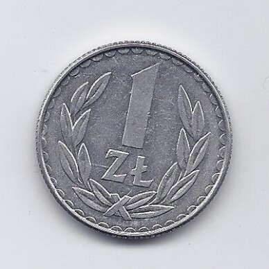 POLAND 1 ZLOTY 1988 Y # 49.2 VF