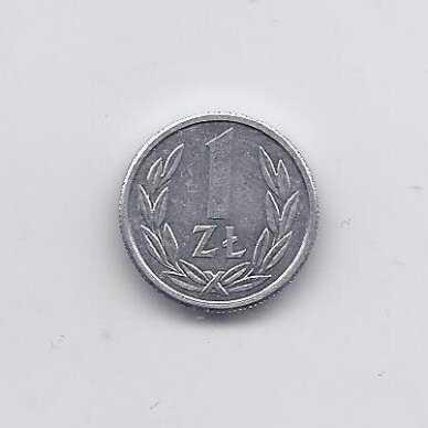POLAND  1 ZLOTY 1989 Y # 49.3 VF/XF