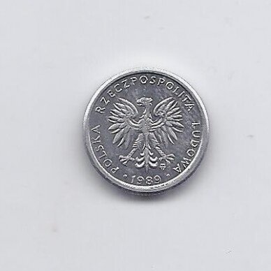 POLAND  1 ZLOTY 1989 Y # 49.3 VF/XF 1