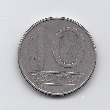 POLAND 10 ZLOTYCH 1986 Y # 152.1 VF/XF