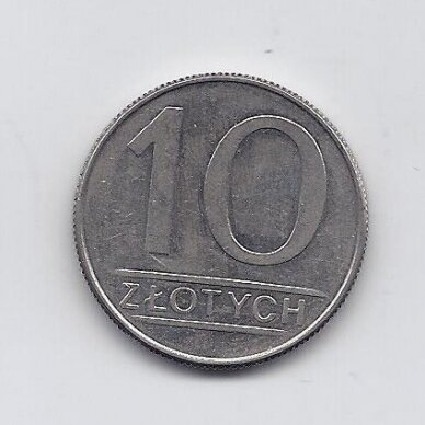 POLAND 10 ZLOTYCH 1988 Y # 152.1 VF/XF