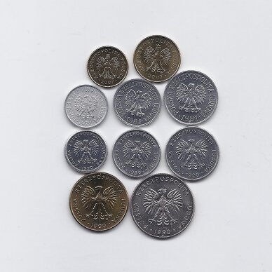 LENKIJA 1972 - 2007 m. 10 monetų rinkinukas 1