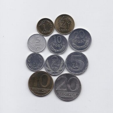 LENKIJA 1972 - 2007 m. 10 monetų rinkinukas