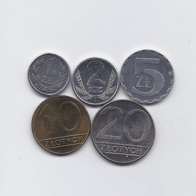 LENKIJA 1990 m. 5 monetų rinkinys